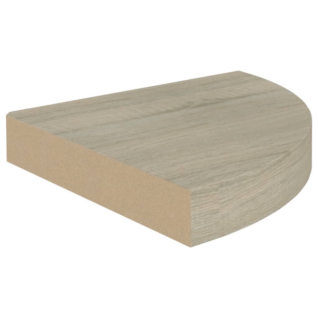 vidaXL nurgariiul, tamm, 25 x 25 x 3,8 cm MDF hind ja info | Riiulid | kaup24.ee