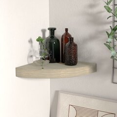 vidaXL nurgariiul, tamm, 25 x 25 x 3,8 cm MDF цена и информация | Полка | kaup24.ee