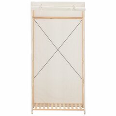 vidaXL garderoob, valge, 79 x 40 x 170 cm, kangas hind ja info | Kapid | kaup24.ee