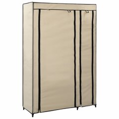 vidaXL kokkupandavad riidekapid 2 tk, kreemjas, 110x45x175 cm, kangas цена и информация | Шкафы | kaup24.ee