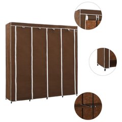 vidaXL garderoob 4 sektsiooniga, pruun 175 x 45 x 170 cm цена и информация | Шкафы | kaup24.ee