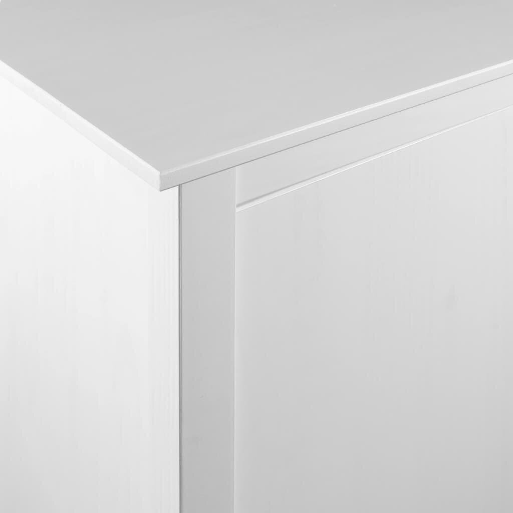vidaXL 2 uksega garderoob "Hill Range", valge 89x50x170 cm, männipuit hind ja info | Kapid | kaup24.ee