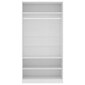 vidaXL garderoob valge 100 x 50 x 200 cm puitlaastplaat hind ja info | Kapid | kaup24.ee