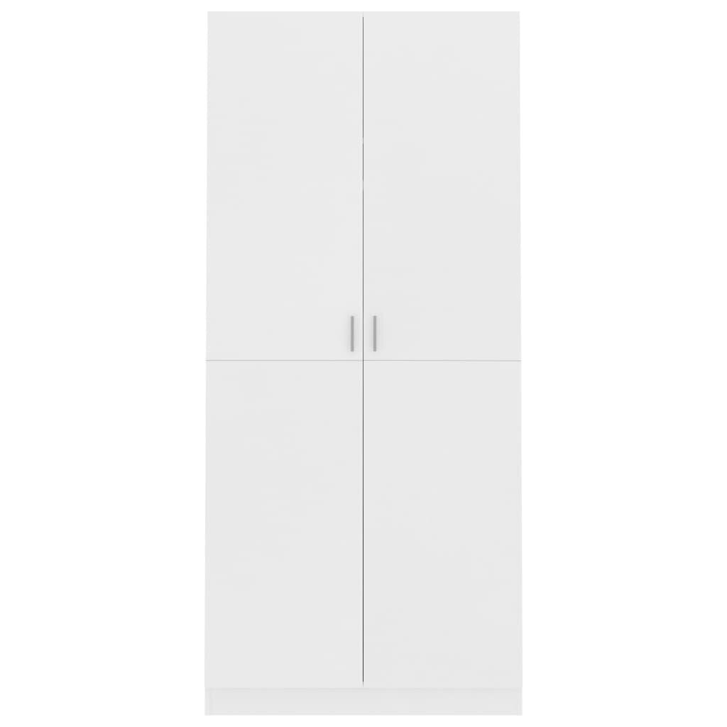 vidaXL garderoob valge 90 x 52 x 200 cm puitlaastplaat hind ja info | Kapid | kaup24.ee