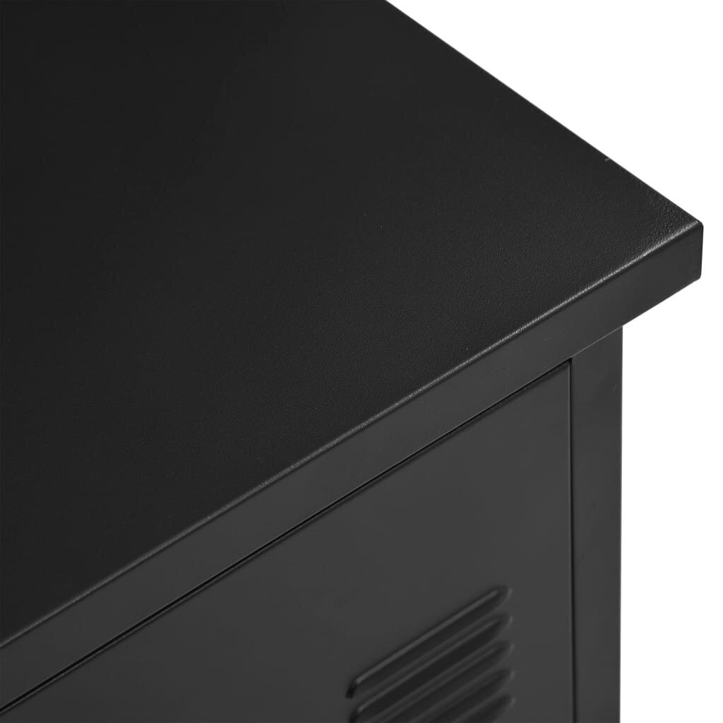 vidaXL kirjutuslaud sahtlitega tööstuslik, must 120 x 55 x 75 cm teras hind ja info | Arvutilauad, kirjutuslauad | kaup24.ee