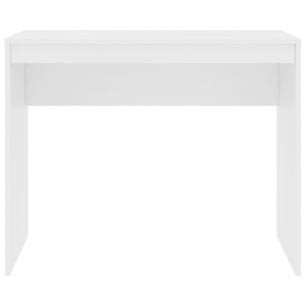 vidaXL kirjutuslaud, valge, 90 x 40 x 72 cm, puitlaastplaat hind ja info | Arvutilauad, kirjutuslauad | kaup24.ee