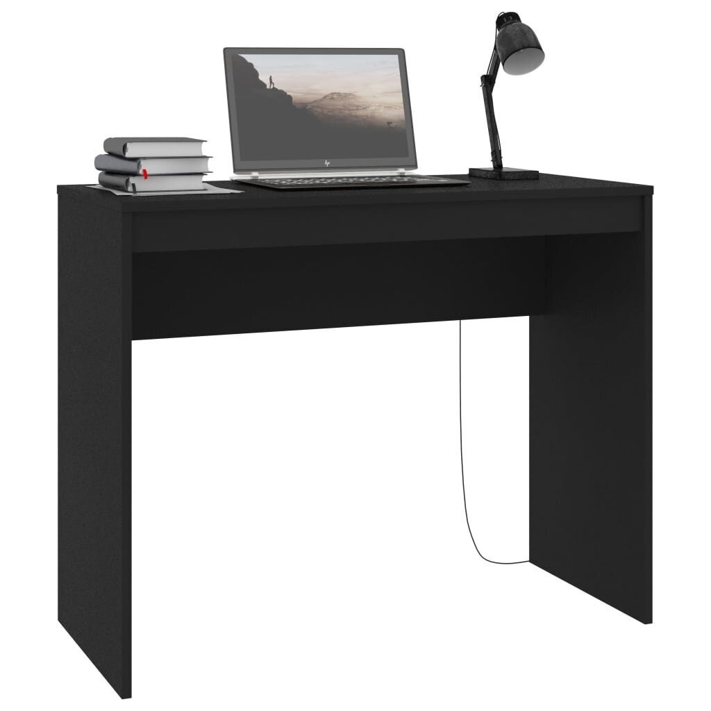 vidaXL kirjutuslaud, must, 90 x 40 x 72 cm puitlaastplaat hind ja info | Arvutilauad, kirjutuslauad | kaup24.ee