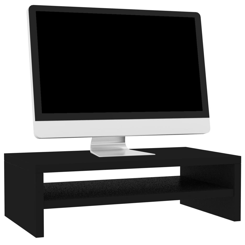 vidaXL monitorialus, must, 42 x 24 x 13 cm, puitlaastplaat hind ja info | Arvutilauad, kirjutuslauad | kaup24.ee