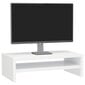 vidaXL monitorialus, valge, 42 x 24 x 13 cm, puitlaastplaat hind ja info | Arvutilauad, kirjutuslauad | kaup24.ee