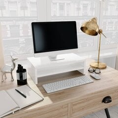 vidaXL monitorialus, valge, 42 x 24 x 13 cm, puitlaastplaat цена и информация | Компьютерные, письменные столы | kaup24.ee