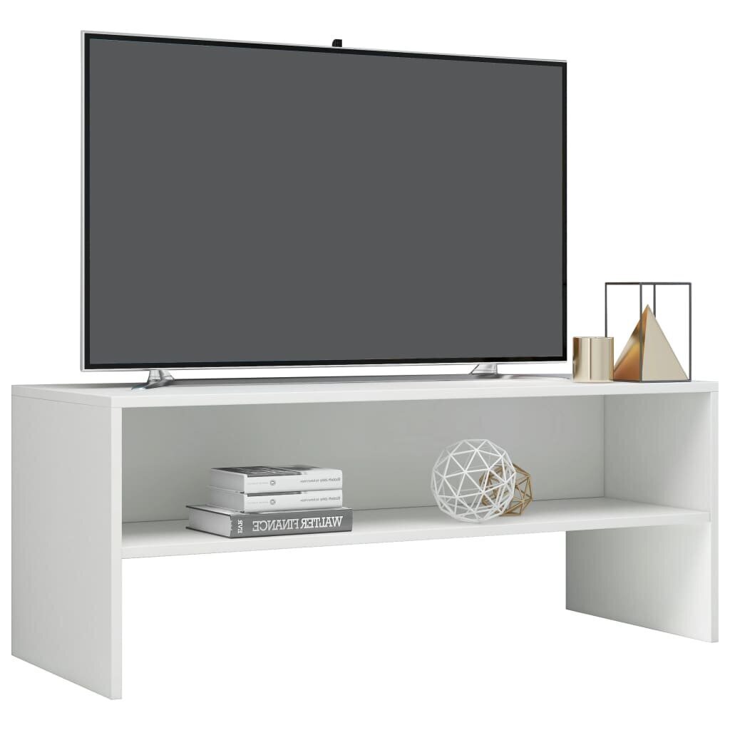 vidaXL telerikapp, kõrgläikega valge, 100 x 40 x 40 cm, puitlaastplaat hind ja info | TV alused | kaup24.ee