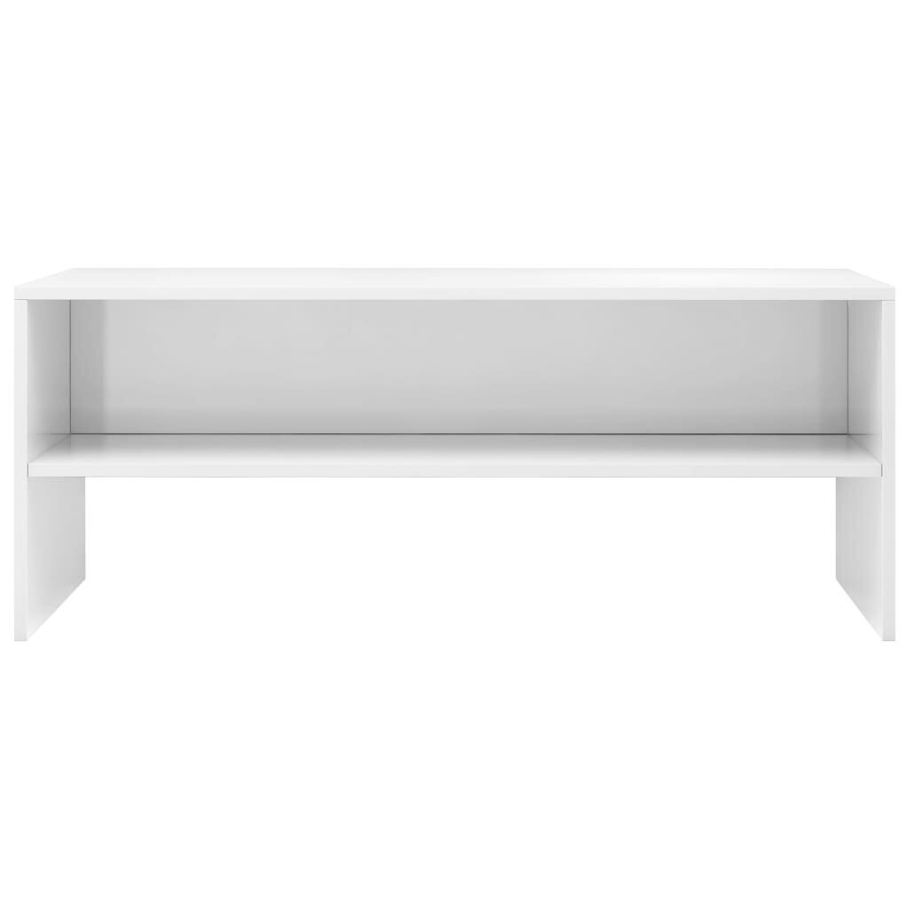 vidaXL telerikapp, kõrgläikega valge, 100 x 40 x 40 cm, puitlaastplaat hind ja info | TV alused | kaup24.ee