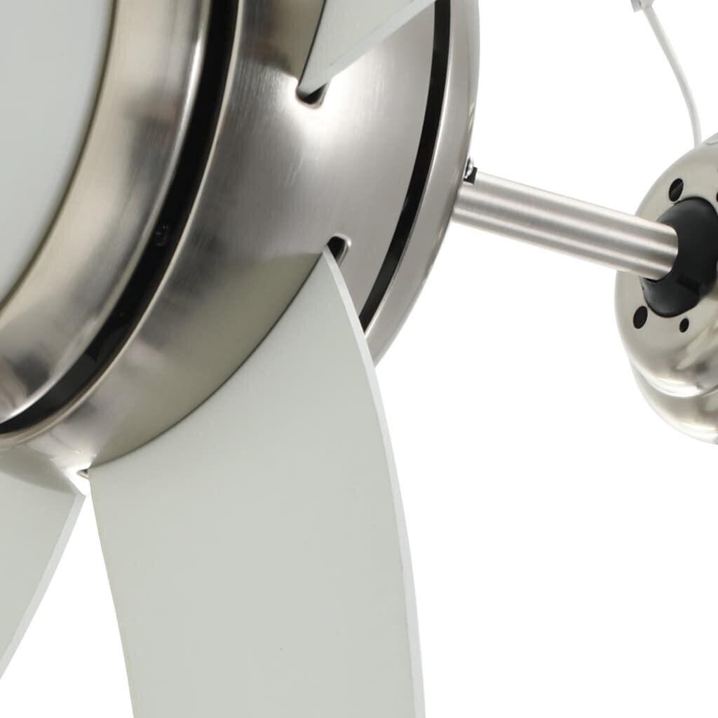 vidaXL kaunistatud laeventilaator valgustusega 128 cm valge hind ja info | Ventilaatorid | kaup24.ee