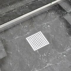 vidaXL duši äravoolusüsteemi 15 x 15 cm roostevaba teras hind ja info | Sifoonid | kaup24.ee