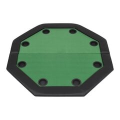 vidaXL kokkupandav pokkerilaud 8 mängijale, kaheksanurkne, roheline hind ja info | Hasartmängud, pokker | kaup24.ee