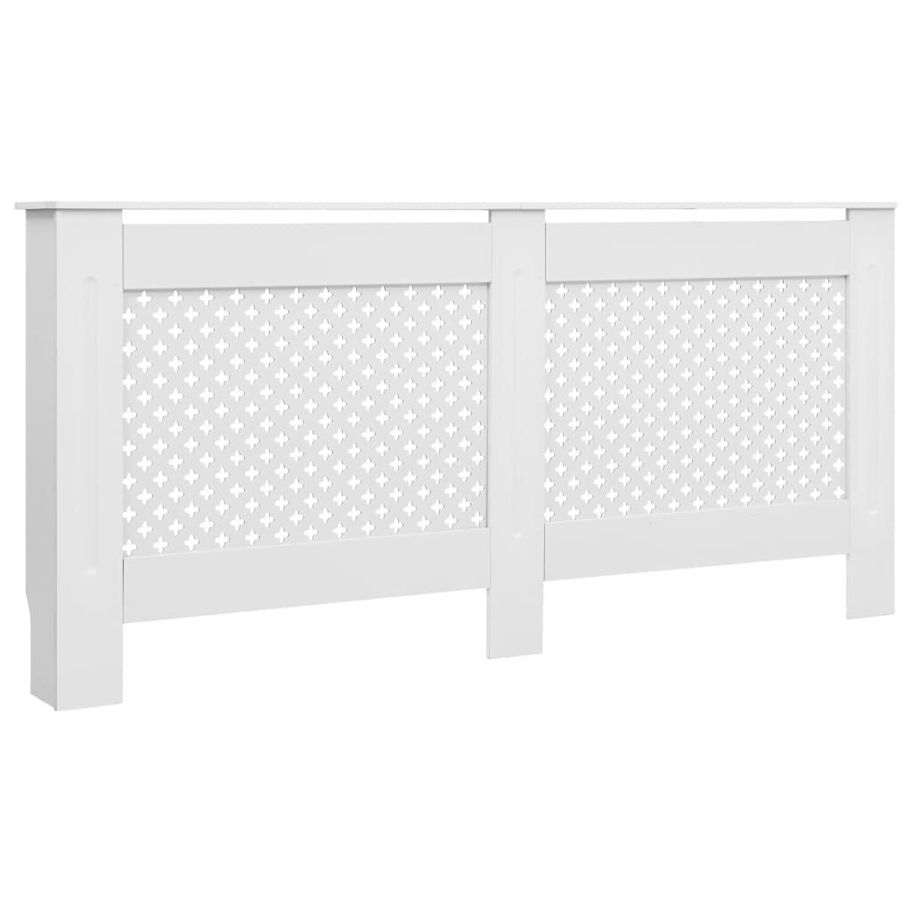 vidaXL radiaatorikate valge 172 x 19 x 81,5 cm, MDF hind ja info | Tarvikud kaminatele ja ahjudele | kaup24.ee