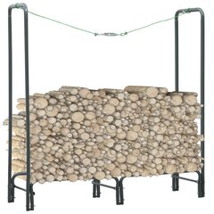 vidaXL küttepuude rest antratsiithall 120 x 35 x 120 cm teras hind ja info | Tarvikud kaminatele ja ahjudele | kaup24.ee