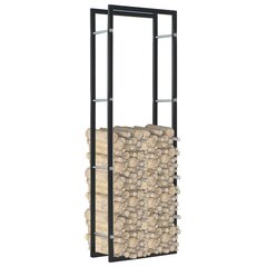 vidaXL küttepuude rest, must, 50 x 20 x 150 cm, teras цена и информация | Принадлежности для отопительного оборудования | kaup24.ee