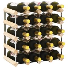 vidaXL veiniriiul 20 pudelile, männipuit цена и информация | Столовые и кухонные приборы | kaup24.ee