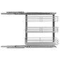 vidaXL 3 riiuliga väljatõmmatav köögi traatkorv hõbedane 47x35x56 cm hind ja info | Köögitarbed | kaup24.ee