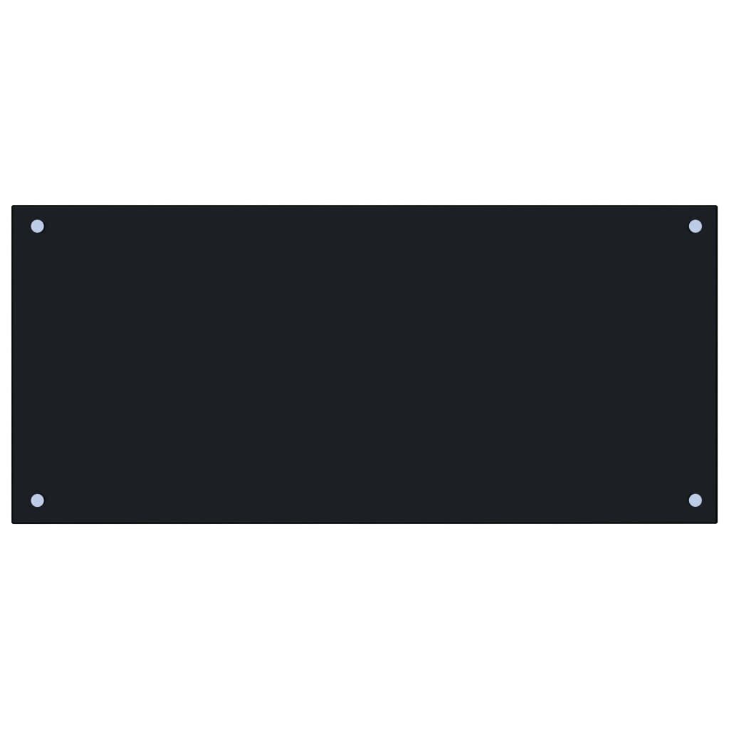 vidaXL köögi pritsmekaitse, must, 90 x 40 cm, karastatud klaas цена и информация | Köögimööbli tarvikud | kaup24.ee