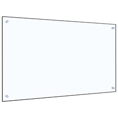 vidaXL köögi pritsmekaitse, läbipaistev, 100 x 60 cm, karastatud klaas hind ja info | Köögimööbli tarvikud | kaup24.ee