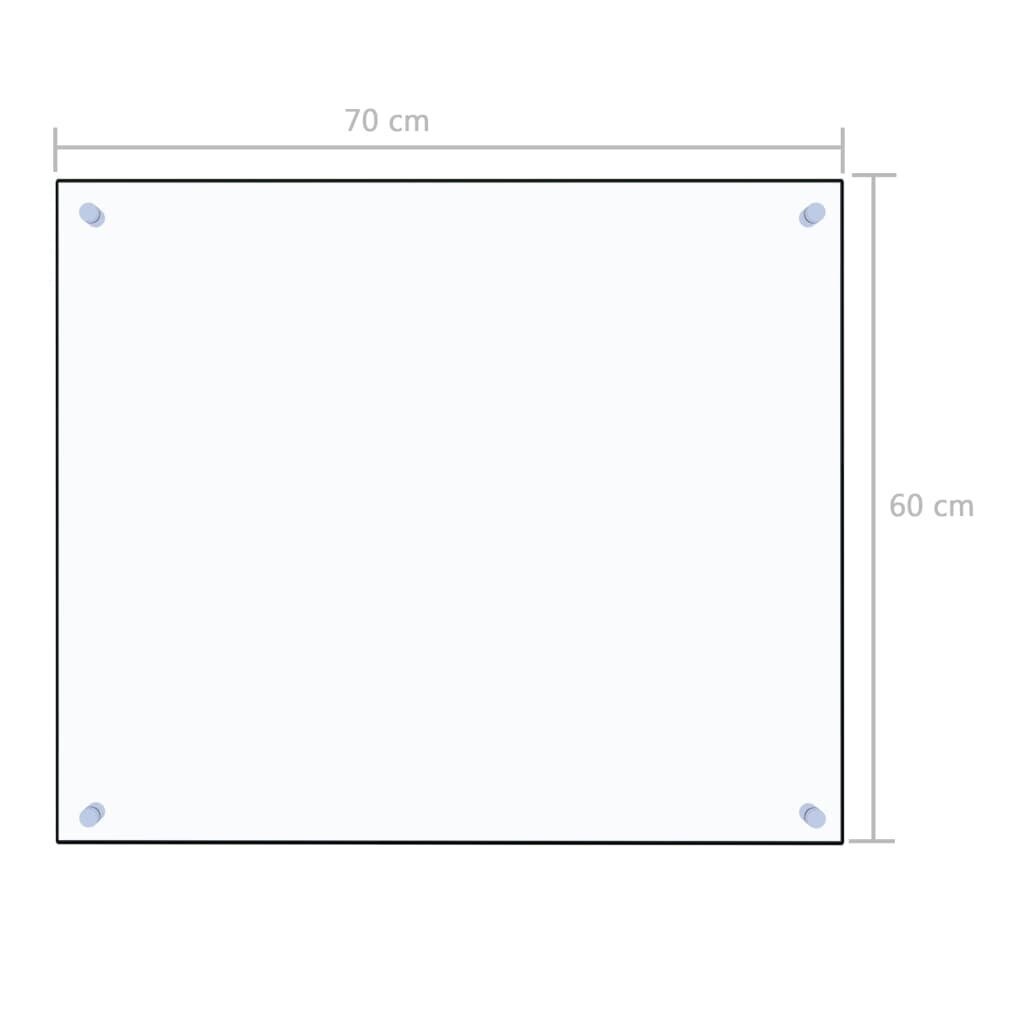 vidaXL köögi pritsmekaitse, läbipaistev, 70 x 60 cm, karastatud klaas цена и информация | Köögimööbli tarvikud | kaup24.ee