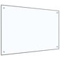 vidaXL köögi pritsmekaitse, läbipaistev, 90 x 60 cm, karastatud klaas hind ja info | Köögimööbli tarvikud | kaup24.ee
