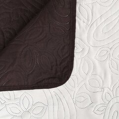 vidaXL kahepoolne tepitud voodikate, kreemjas ja pruun, 170 x 210 cm hind ja info | Tekid | kaup24.ee