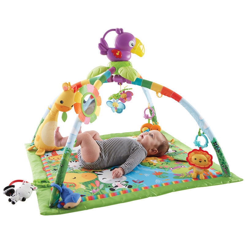 Tegelustekk helide, tulede ja mängutekiga Fisher Price Rainforest Melodies & Lights Deluxe hind ja info | Tegelustekid | kaup24.ee