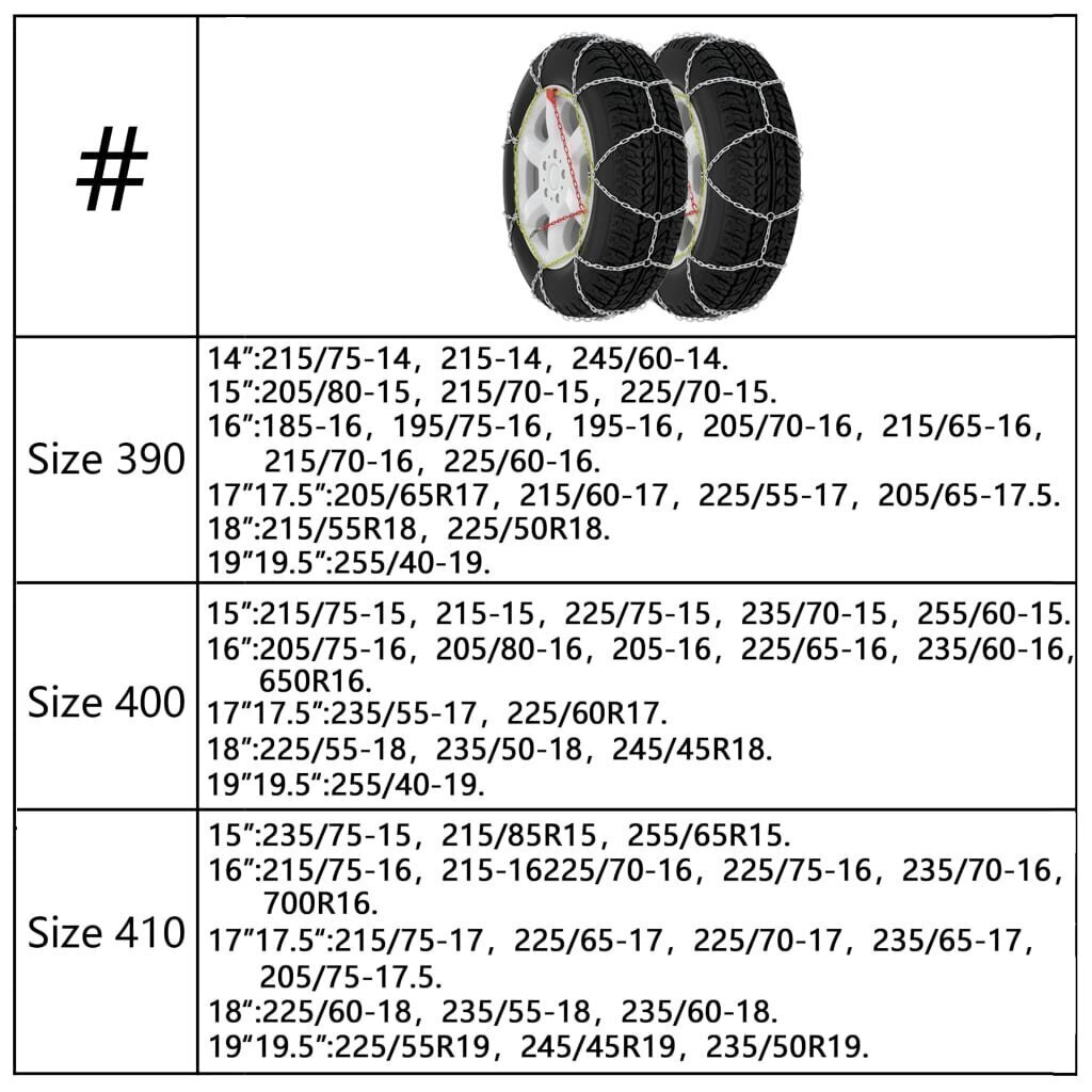 vidaXL lumeketid 2 tk 9 mm KN60 hind ja info | Lisaseadmed | kaup24.ee