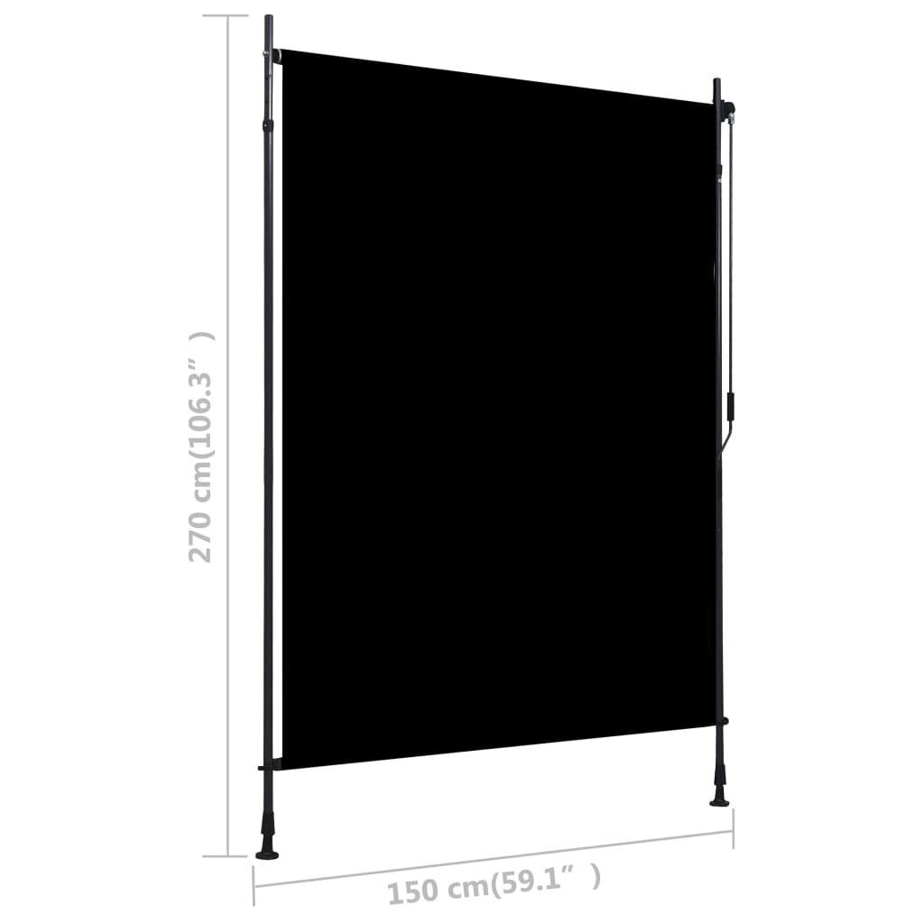 vidaXL väliruloo 150 x 270 cm, antratsiithall hind ja info | Rulood | kaup24.ee