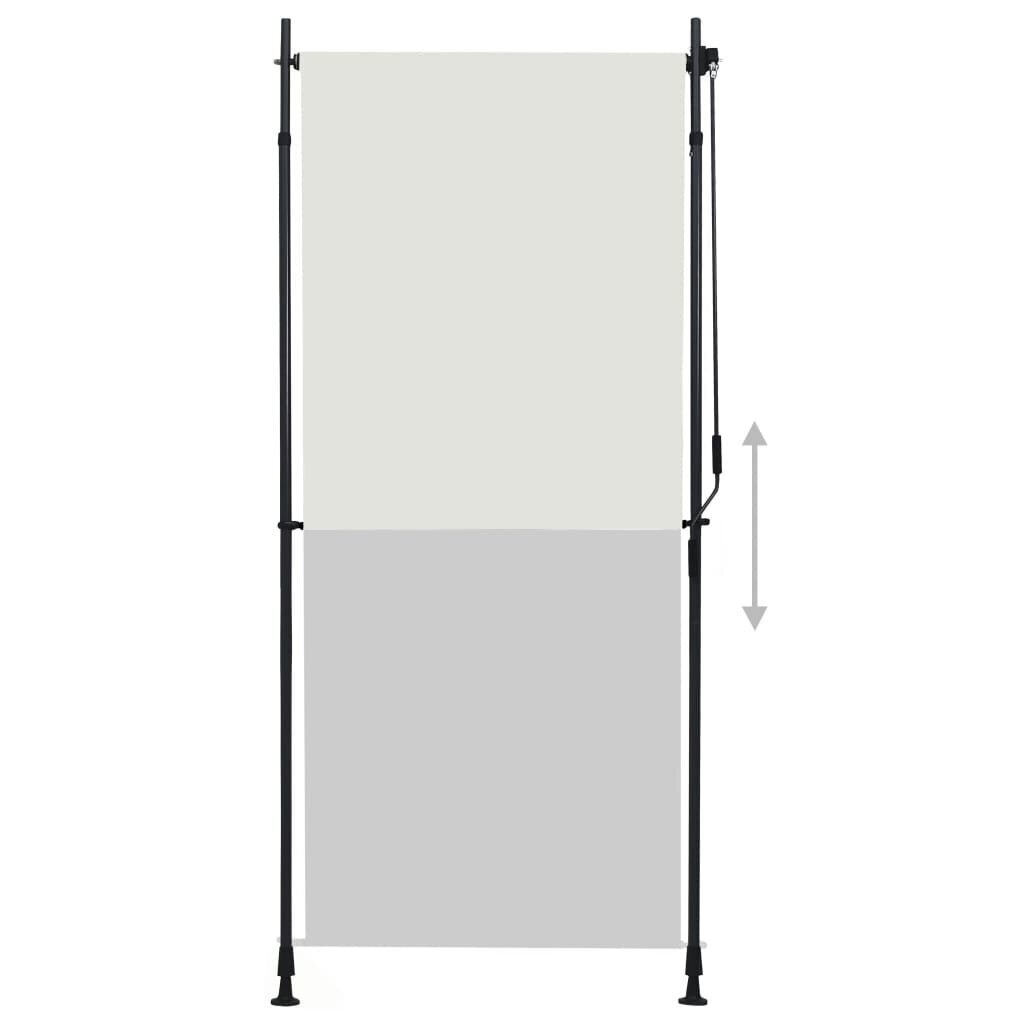 vidaXL väliruloo 100 x 270 cm, kreemjasvalge hind ja info | Rulood | kaup24.ee