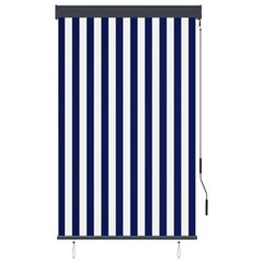 vidaXL väliruloo 100 x 250 cm, sinine ja valge hind ja info | Rulood | kaup24.ee