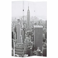 vidaXL kokkupandav sirm 120 x 170 cm, New York, must valge hind ja info | Sirmid ja vaheseinad | kaup24.ee