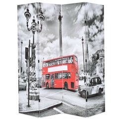 vidaXL kokkupandav sirm 160 x 170 cm, Londoni buss, must ja valge hind ja info | Sirmid ja vaheseinad | kaup24.ee