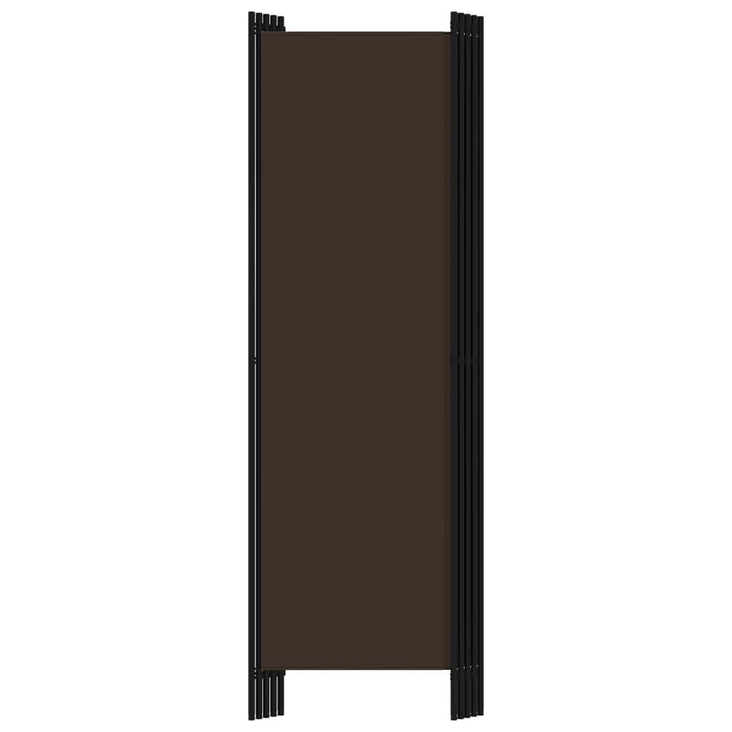 vidaXL 5 paneeliga ruumijagaja, pruun, 250 x 180 cm цена и информация | Sirmid ja vaheseinad | kaup24.ee