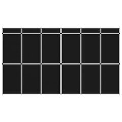 vidaXL 18 paneeliga kokkupandav messisein, 362 x 200 cm, must цена и информация | Мобильные стенки | kaup24.ee