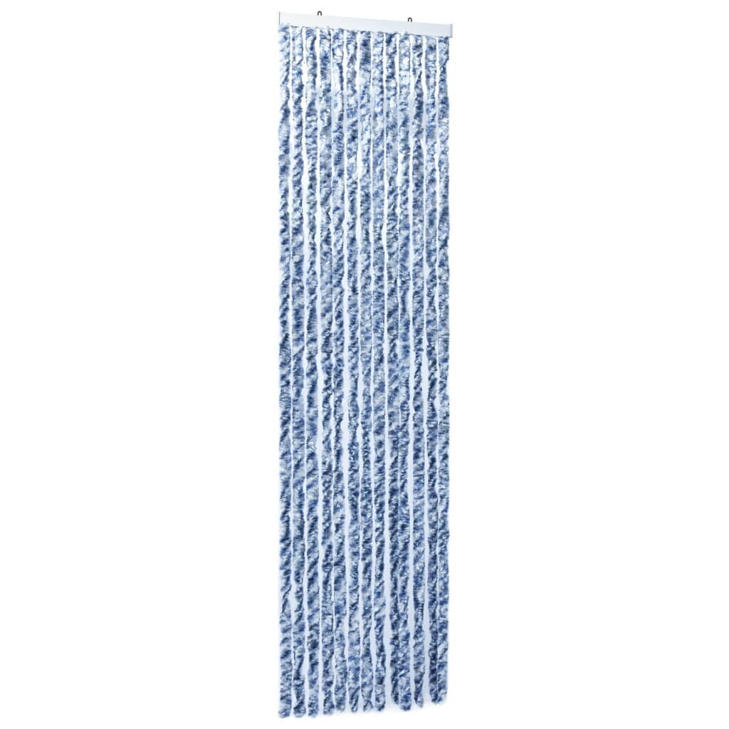 vidaXL putukakardin sinine ja valge, 120 x 220 cm, šenill hind ja info | Sääsevõrgud, putukavõrgud | kaup24.ee