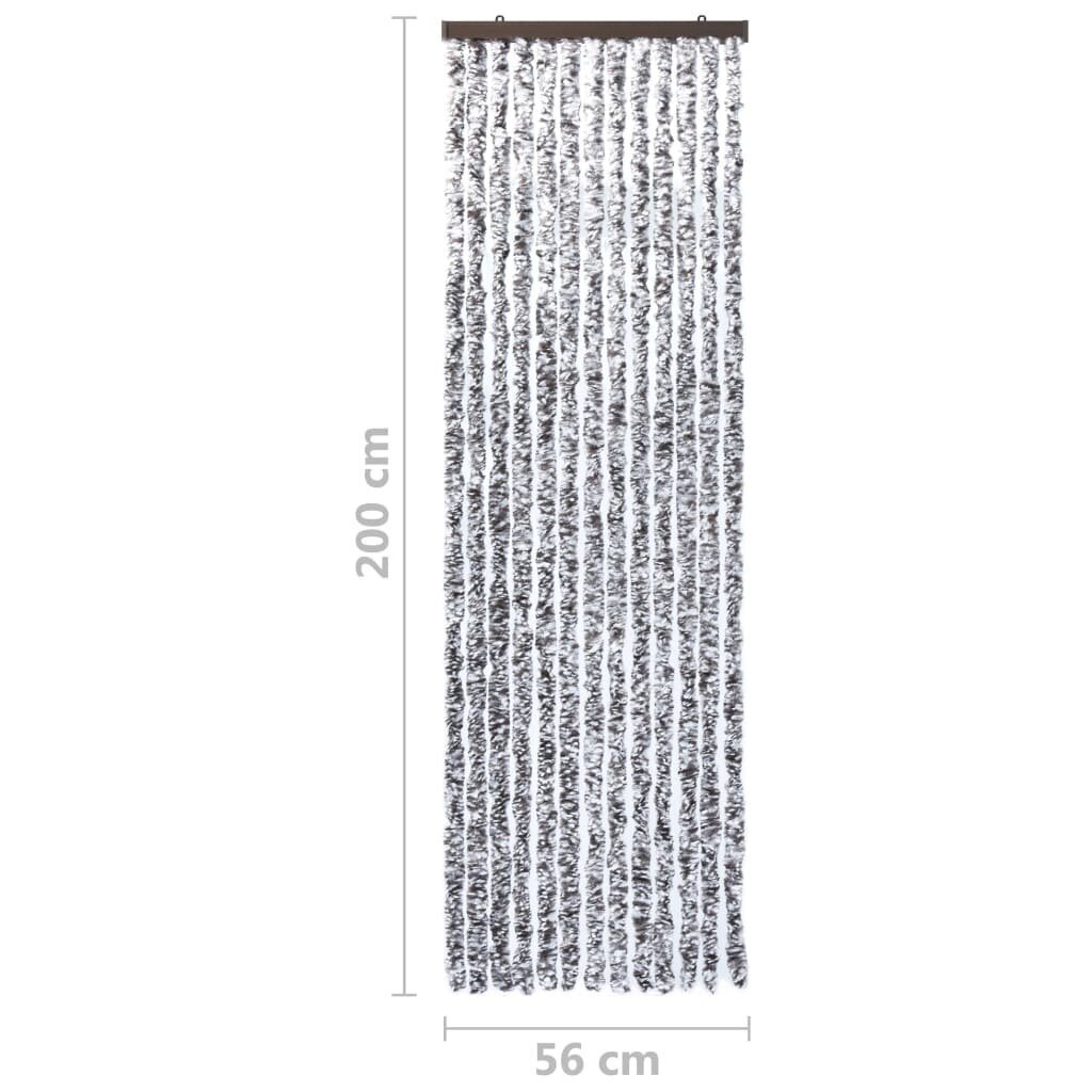 vidaXL putukakardin pruun ja beež 56 x 200 cm šenill hind ja info | Sääsevõrgud, putukavõrgud | kaup24.ee