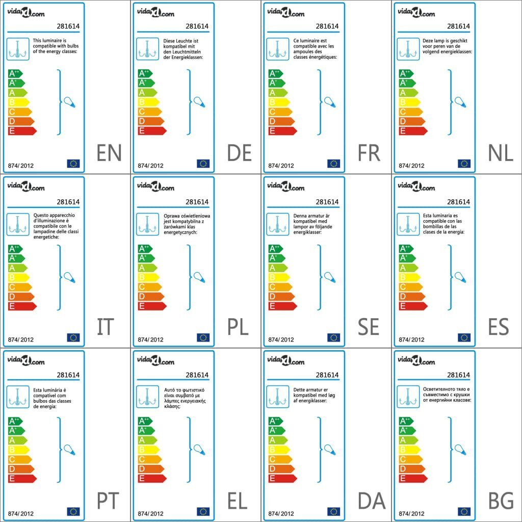 vidaXL lühter, antiikvalge, 5 x E14 elektripirnidega hind ja info | Rippvalgustid | kaup24.ee