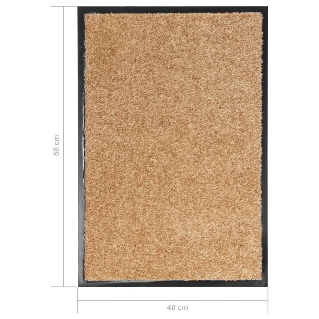 vidaXL uksematt pestav, kreemjas, 40 x 60 cm hind ja info | Uksematid | kaup24.ee