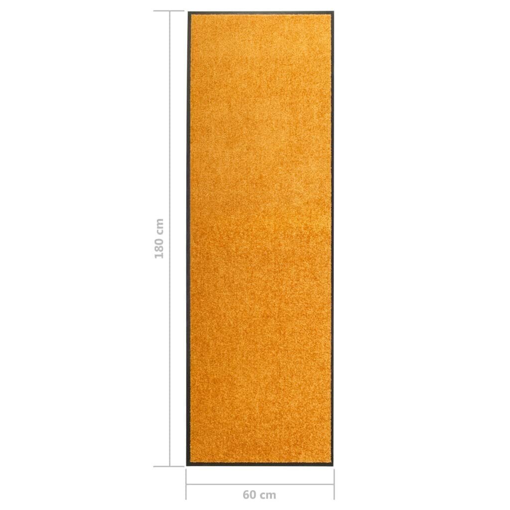 vidaXL uksematt pestav, oranž, 60 x 180 cm цена и информация | Uksematid | kaup24.ee