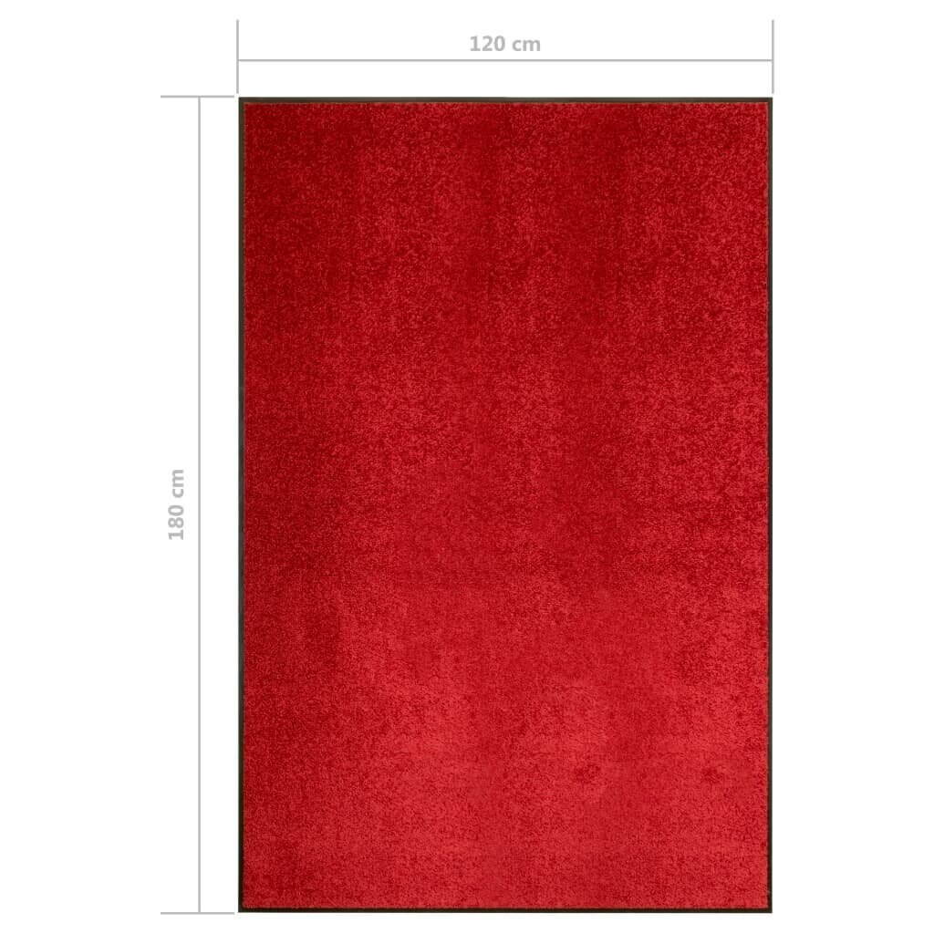 vidaXL uksematt pestav, punane, 120 x 180 cm hind ja info | Uksematid | kaup24.ee