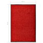 vidaXL uksematt pestav, punane, 60 x 90 cm hind ja info | Uksematid | kaup24.ee