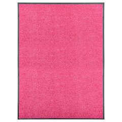 vidaXL uksematt pestav, roosa, 90 x 120 cm цена и информация | Придверные коврики | kaup24.ee
