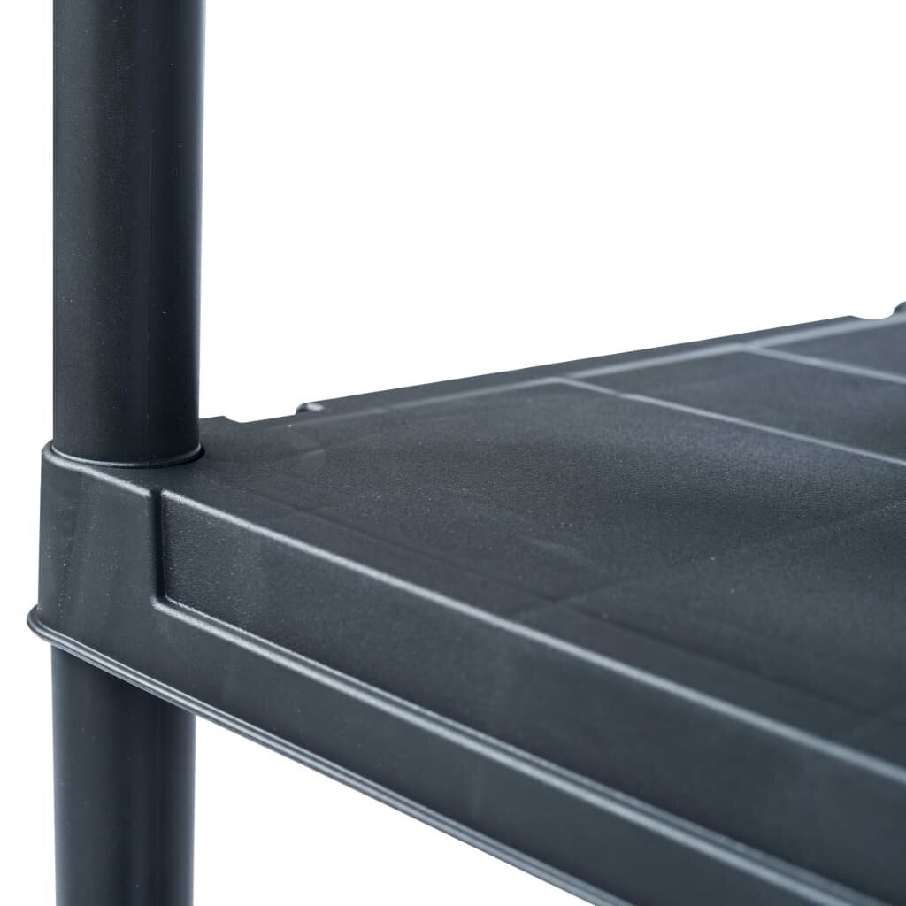 vidaXL hoiuriiul, must, 500 kg, 90 x 60 x 180 cm, plast hind ja info | Riiulid tööriistadele | kaup24.ee