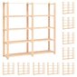 vidaXL 5korruselised hoiuriiulid 10 tk 170x38x170 cm männipuit 500 kg hind ja info | Riiulid tööriistadele | kaup24.ee