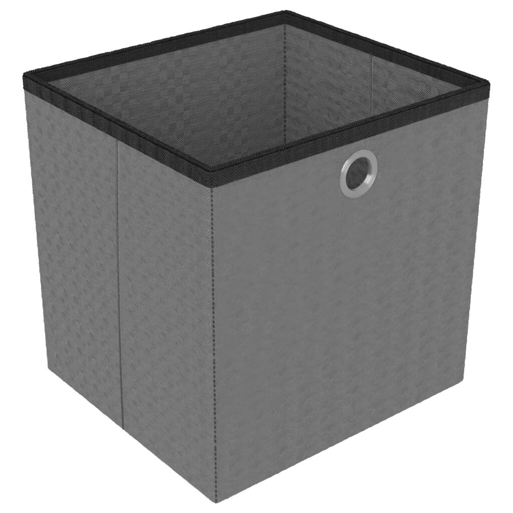 vidaXL 6 kuubikuga vitriinriiul kastidega, must, 103x30x72,5 cm kangas hind ja info | Riiulid tööriistadele | kaup24.ee