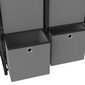 vidaXL 6 kuubikuga vitriinriiul kastidega, must, 103x30x72,5 cm kangas hind ja info | Riiulid tööriistadele | kaup24.ee